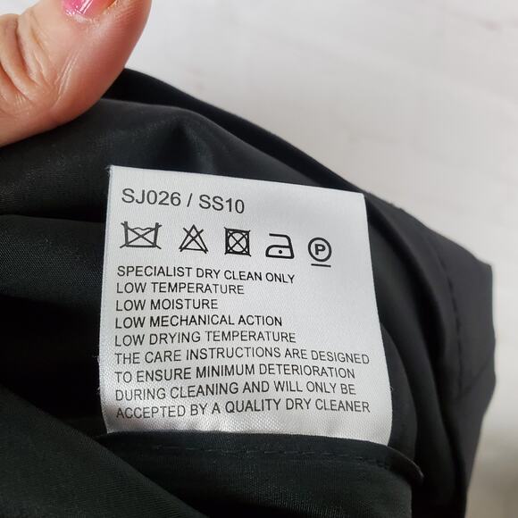 Karen Millen Pencil Skirt Sz US 10 Black Side Zip Knee Length Career Work READ - Picture 10 of 13